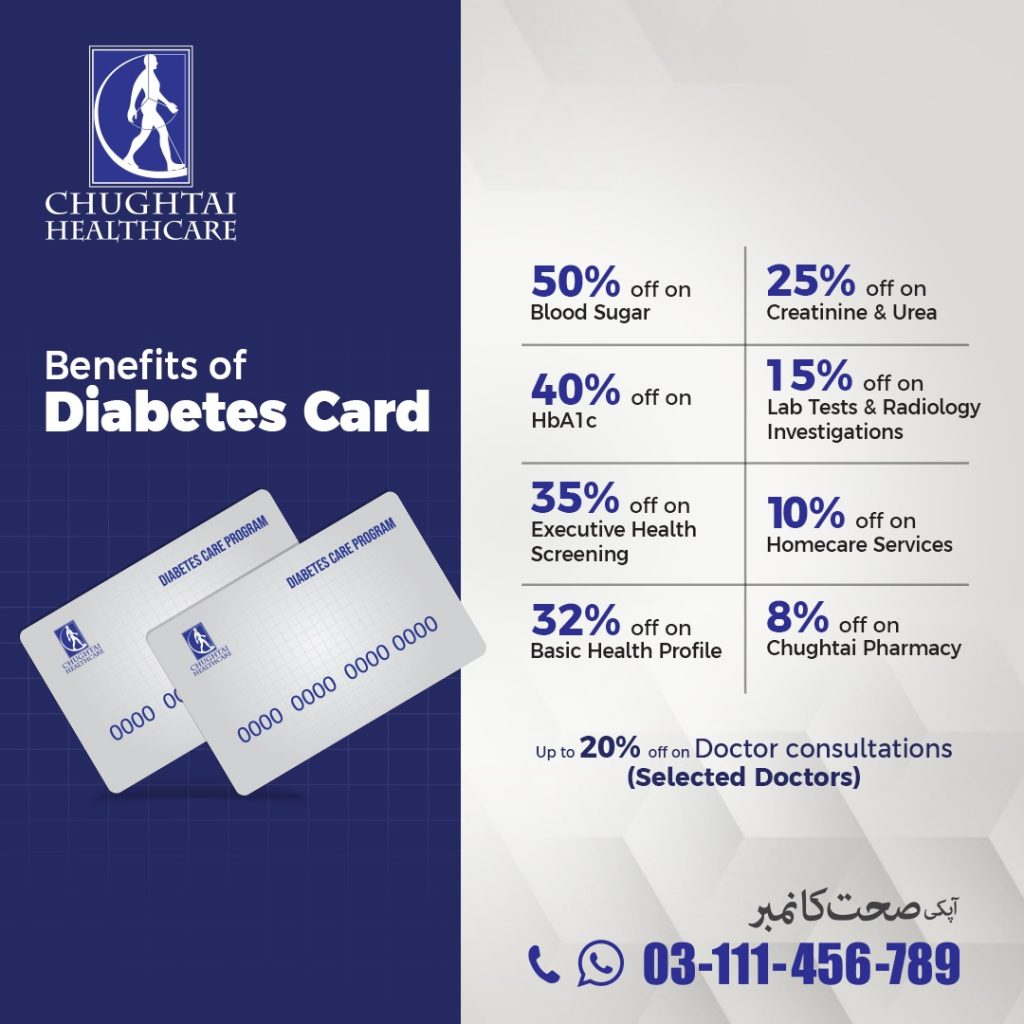 Chughtai Lab Diabetes Card