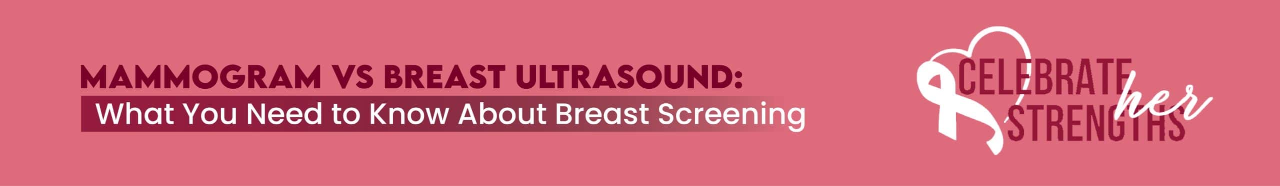 Mammogram vs Breast Ultrasound
